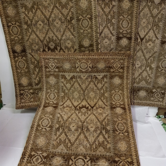 💕 Placemats Set 4 BOKHARA  SAGE MT & Beige Rug Style Tapestry Vintage - Picture 2 of 6
